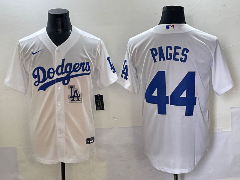 Men 2025 Los Angeles Angels #44 Pages White Game Nike MLB Jersey style 13->los angeles angels->MLB Jersey